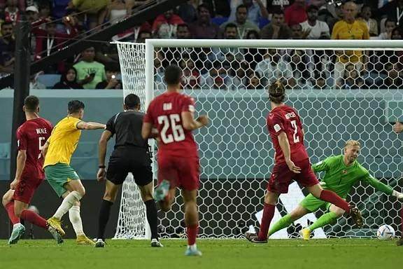 【世界杯】莱基一击致命力保出线，澳大利亚1-0丹麦